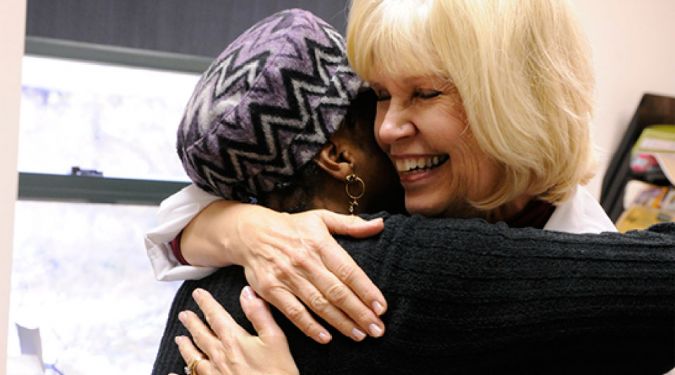 Emory nurse Marcia Holstad has worked with some of her patients for more than a decade. Photo: Emory Health Magazine